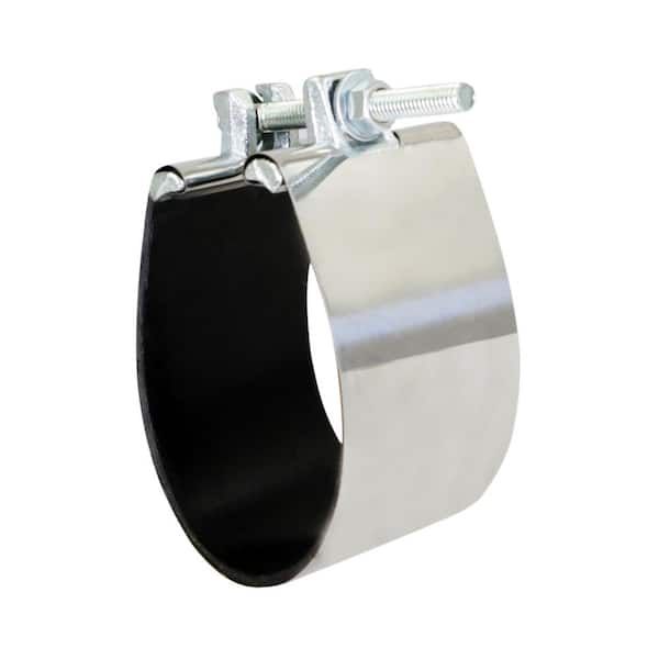 PLUMBFLEX 6 in. x 3 in. L Stainless Steel1-Bolt IPS Pipe Repair Clamp