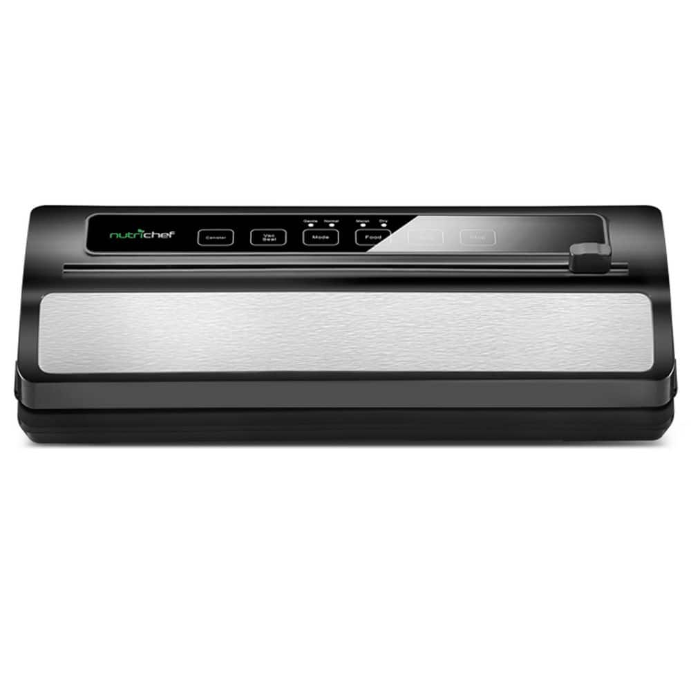 Vacuum Sealer, Automatic Air Sealing System for Food Preservation, Dry & Moist Modes, Compact Design (Black, EWE)