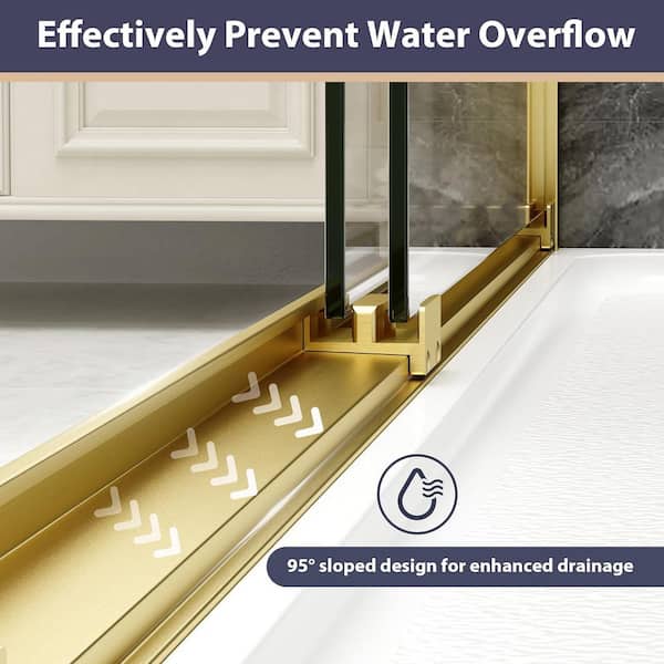 KPUY 49-54 in. W x 70 in. H Sliding Framed Shower Door in Brushed