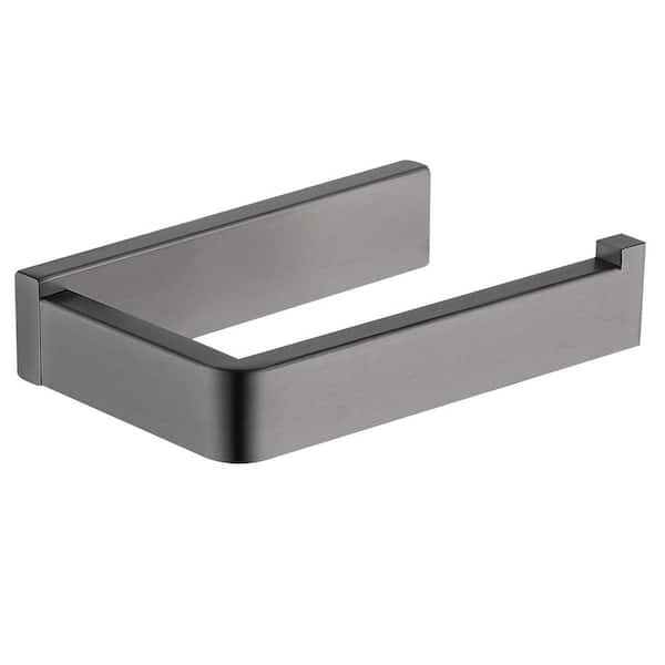 ATKING Stainless Steel Wall-Mount Single Post Toilet Paper Holder in Graphite Gray
