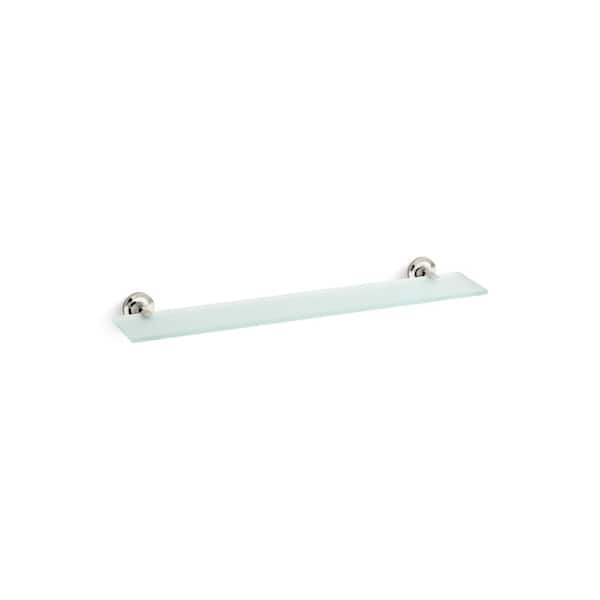 KOHLER Purist 22.5 in. W x 4.88 in. D Matte Black Glass Bathroom Shelf