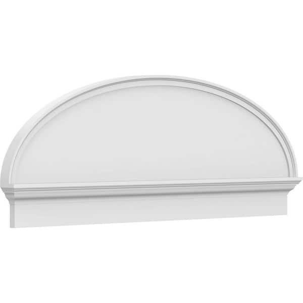 Ekena Millwork 2-3/4 in. x 58 in. x 21-3/8 in. Elliptical Smooth Architectural Grade PVC Combination Pediment Moulding