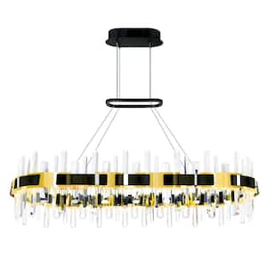 Aya 1-Light Integrated LED 43" Chandelier with Pearl Black Finish