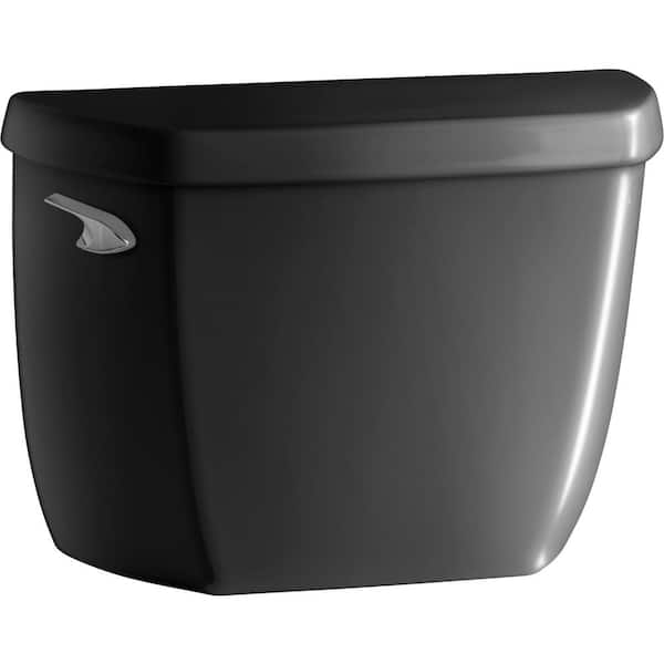 KOHLER Wellworth Classic 1.0 GPF Single Flush Toilet Tank Only in Black Black