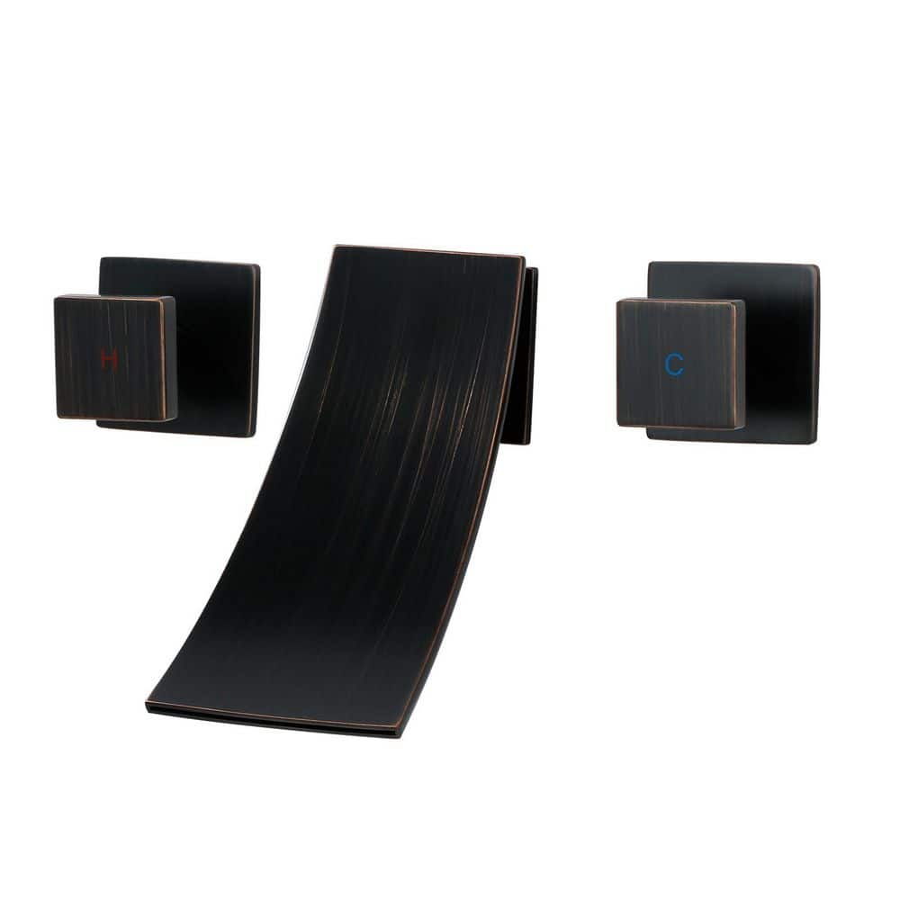 Waterfall 2-Handle Wall Mounted Bathroom Faucet in Oil Rubbed Bronze price history on PriceWatchPro