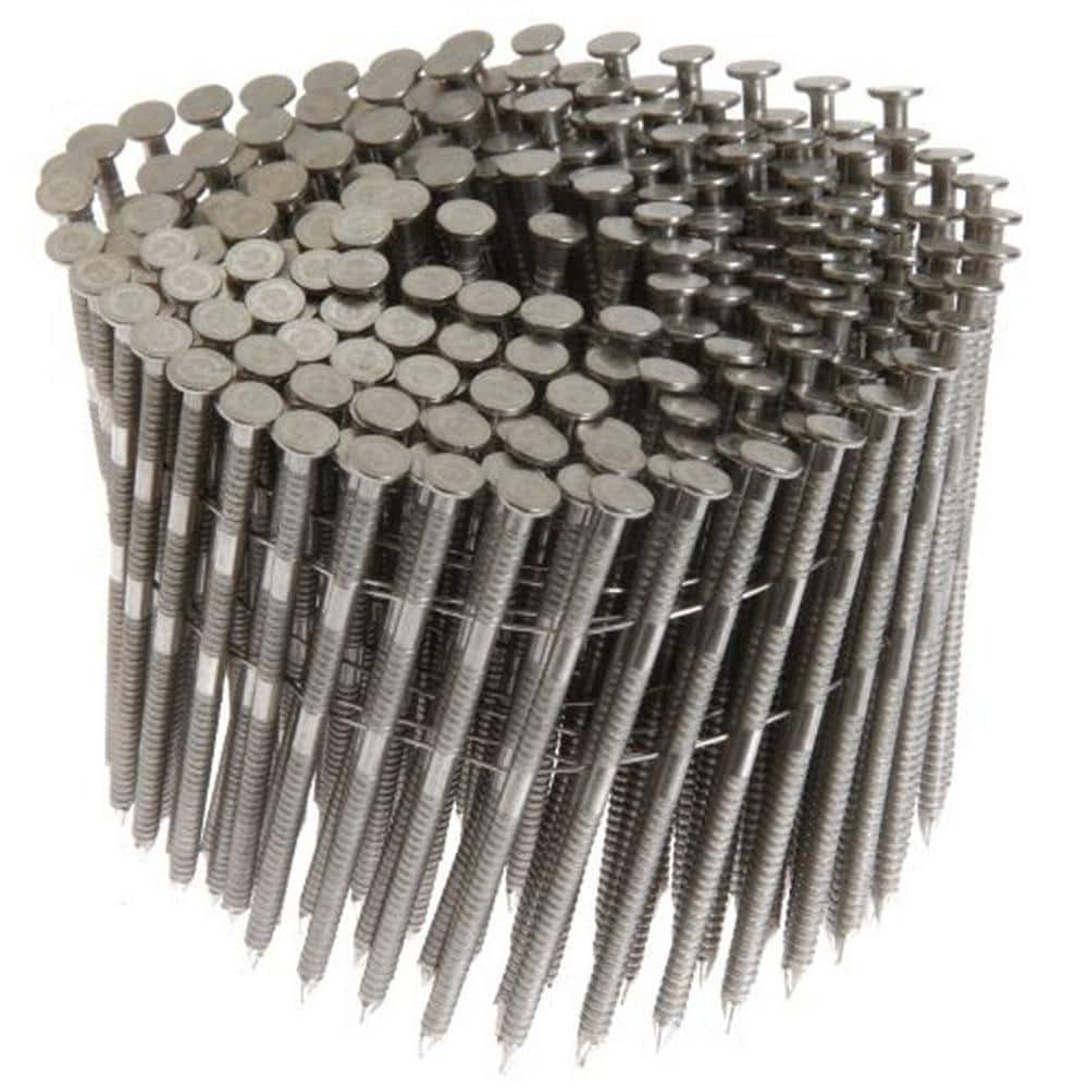 Grip Rite 15 Degree 2 In X 0 090 In Wire Coil Ring Shank 304 Stainless Steel Siding Nails 3 600 Per Box Maxc62820 The Home Depot