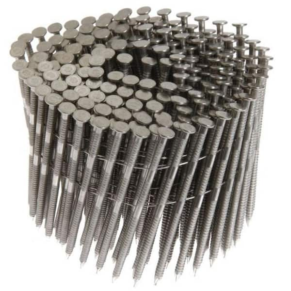 Grip-Rite 15-Degree 1-3/4 in. x 0.090 in. Wire Coil Ring Shank 304 Stainless Steel Siding Nails (3,600 per Box)