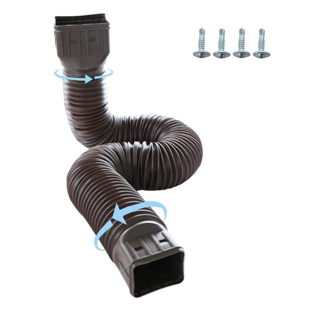 Pro Space Extendable Length from 21 in. to 60 in. Brown, Flexible