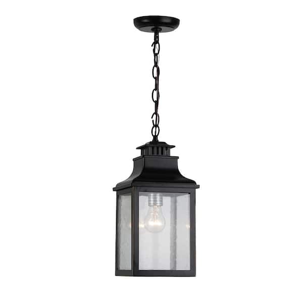 Unbranded Reign Black Dusk to Dawn Outdoor Hardwired Lantern Sconce