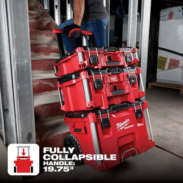 Milwaukee 52 in. W x 22 in. D Red Mobile Workbench Cabinet and