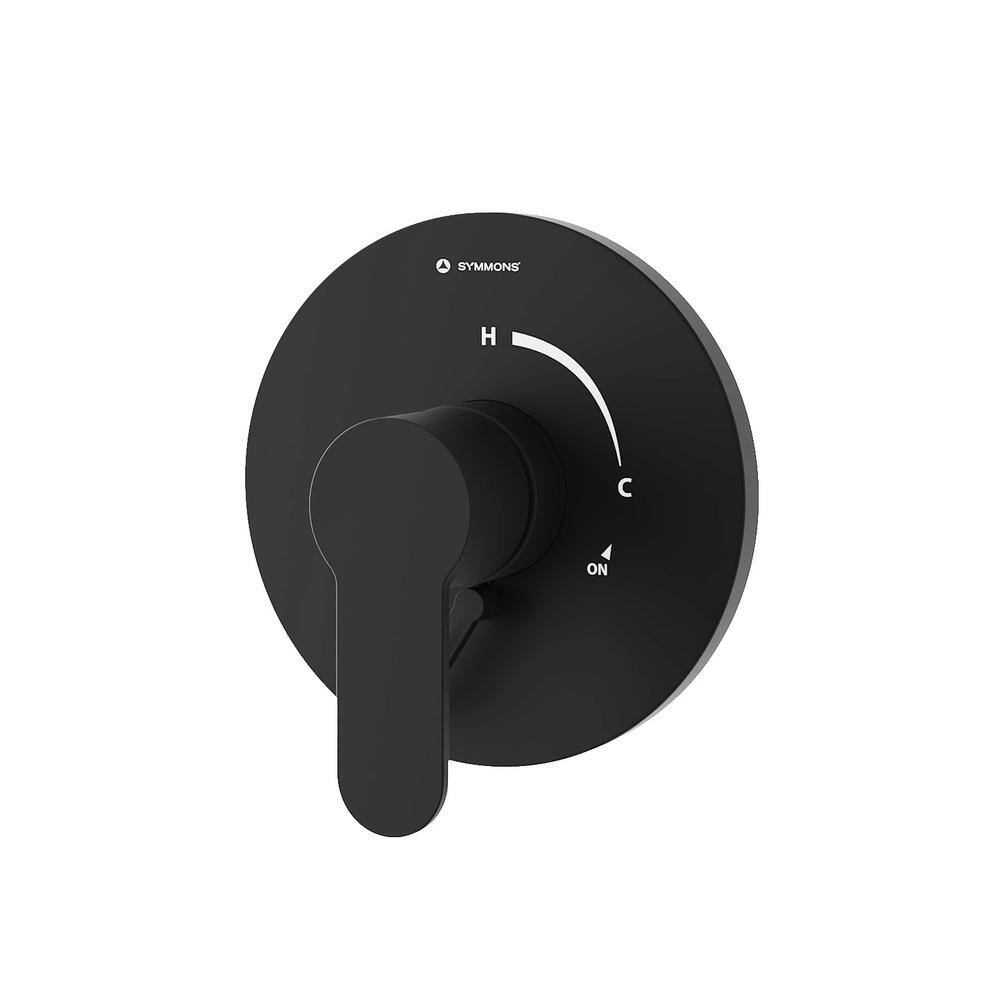 Symmons Identity 1-Handle Shower Valve Trim in Matte Black (Valve not ...