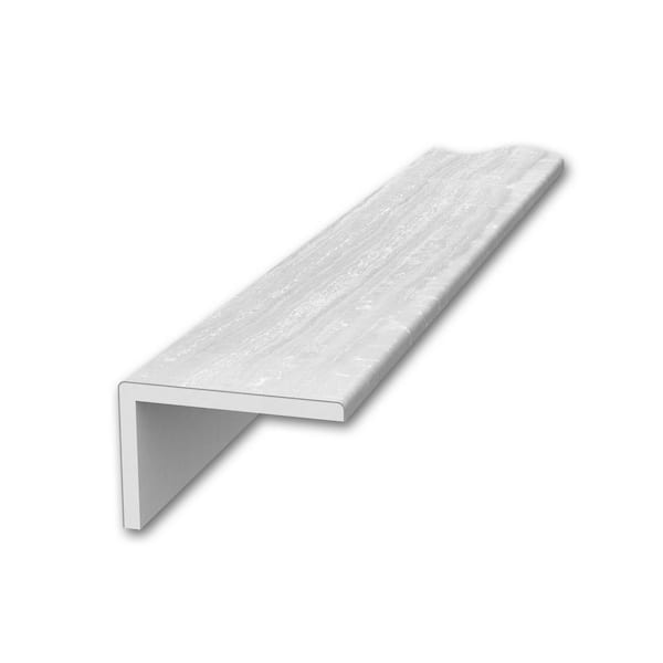 FlexStone 3 in. x 96 in. Remodel Trim with 2 in. lip in Silver Strata