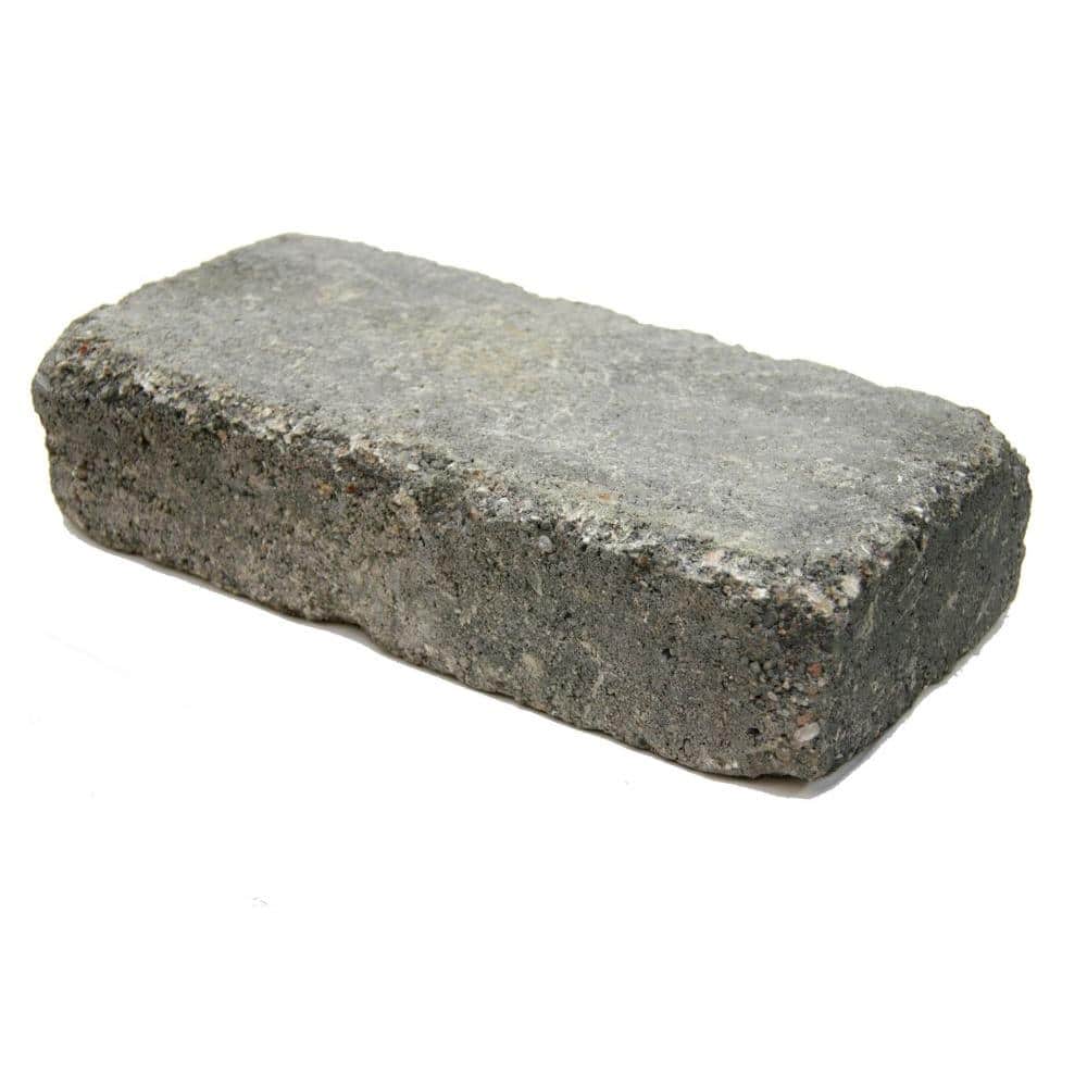 4 in. x 8 in. x 16 in. Tan and Charcoal Tumbled Wall 100056134