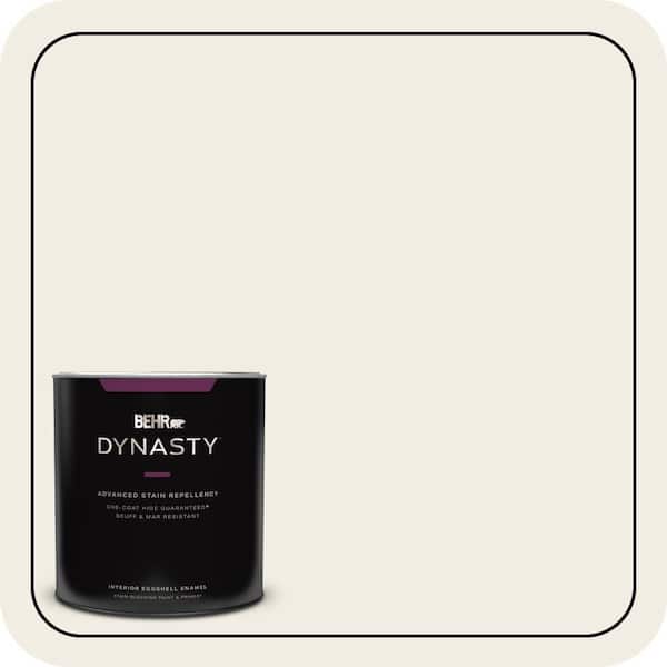 BEHR DYNASTY 1 qt. #QE-01 Jet White Eggshell Enamel Interior Stain-Blocking Paint & Primer