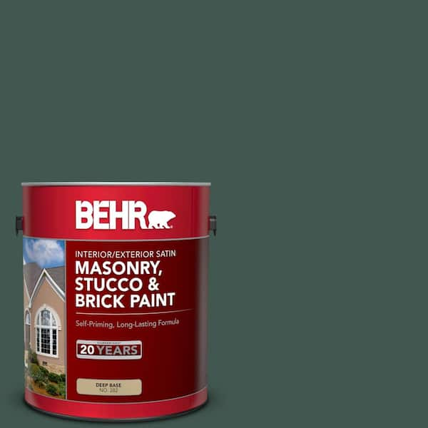 BEHR 1 gal. #S420-7 Secluded Woods Satin Interior/Exterior Masonry, Stucco and Brick Paint