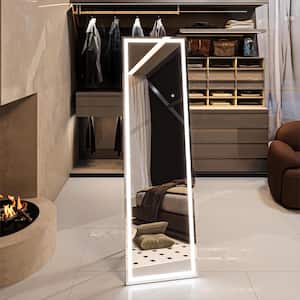 20 in. W x 67 in. H Rectangle LED Full Length Mirror with Lights Large Floor Mirror Stand Up Dress Mirror