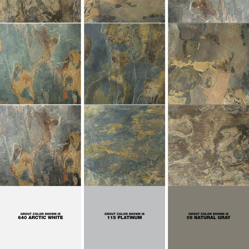 Rustic Gold Slate 16x16 Matte Stone Look Tile
