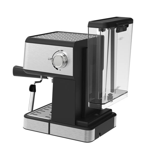 Tafole 20-Cup 19 Bar Black Fully Automatic Espresso Machine with LED Display and Stainless Steel Buttons