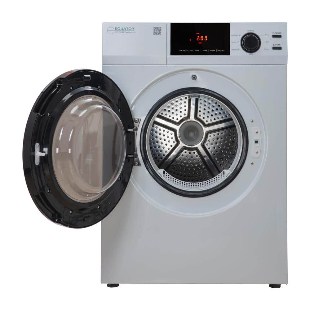 24" White Front-Load Vented Dryer with Moisture Sensing
