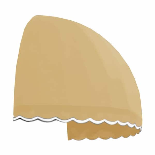 AWNTECH 3.38 ft. Wide Bostonian Window/Entry Fixed Awning (31 in. H x 24 in. D) in Tan