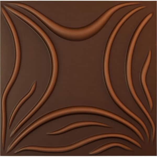 Ekena Millwork 19 5/8 in. x 19 5/8 in. Savannah EnduraWall Decorative 3D Wall Panel, Aged Metallic Rust (Covers 2.67 Sq. Ft.)