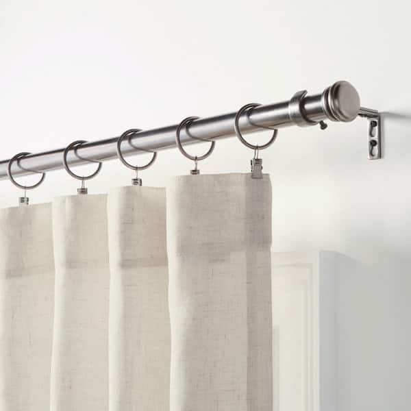 Gunmetal Steel Curtain Rings with Clips (Set of 10)