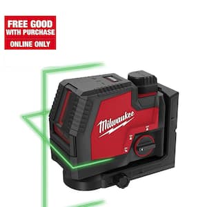 100 ft. REDLITHIUM Lithium-Ion USB Green Rechargeable Cross Line Laser Level with Charger
