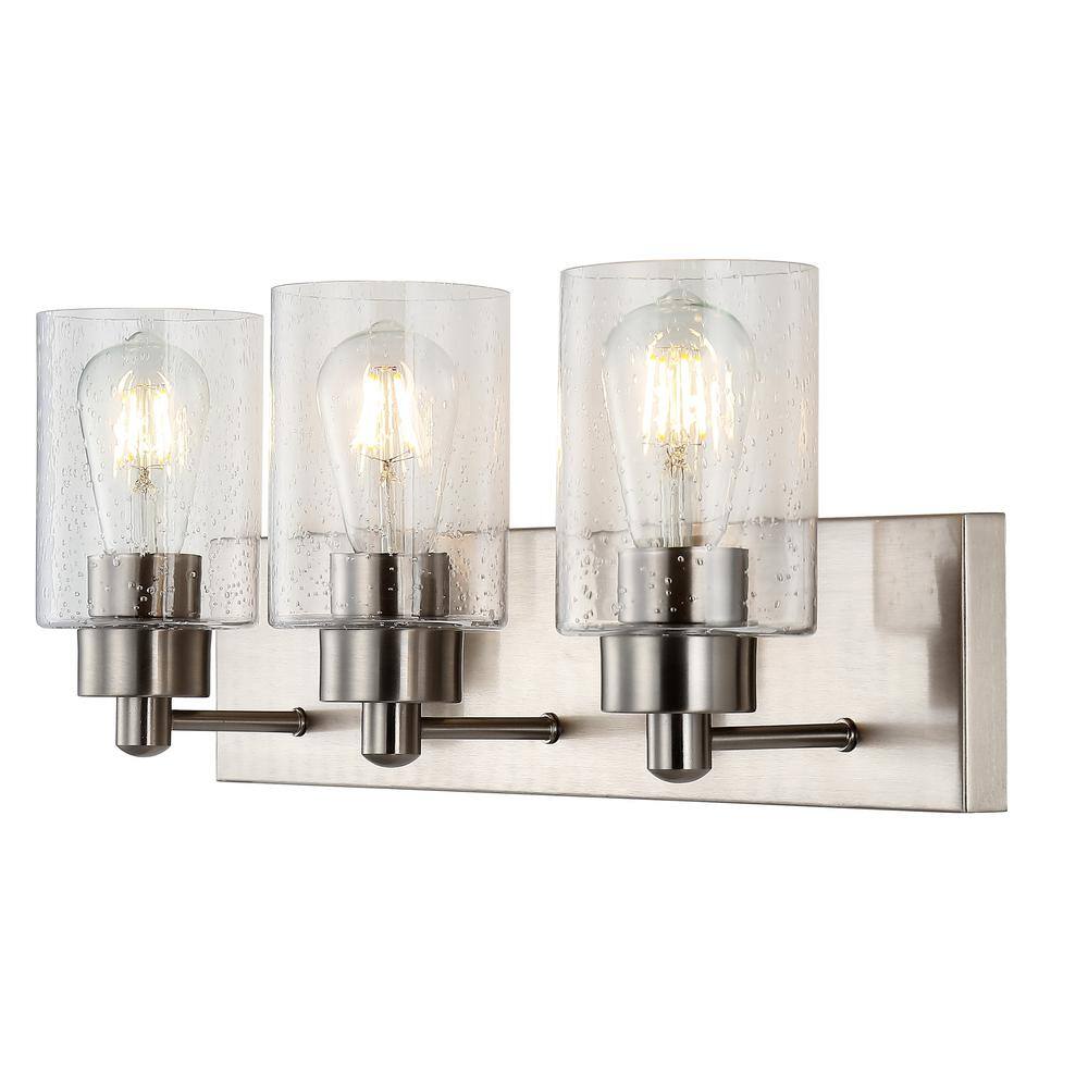 Irving 22" Nickel 3-Light Cylinder Vanity Light