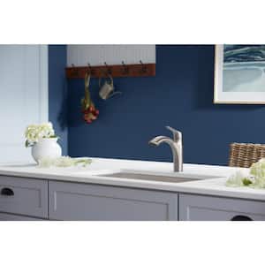 Rival Single Handle Pull-Out Kitchen Sink Faucet with 2-Function Sprayhead in Vibrant Stainless