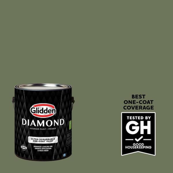 Glidden Diamond 1 gal. PPG1124-6 Dark Sage Semi-Gloss Interior Paint with Primer
