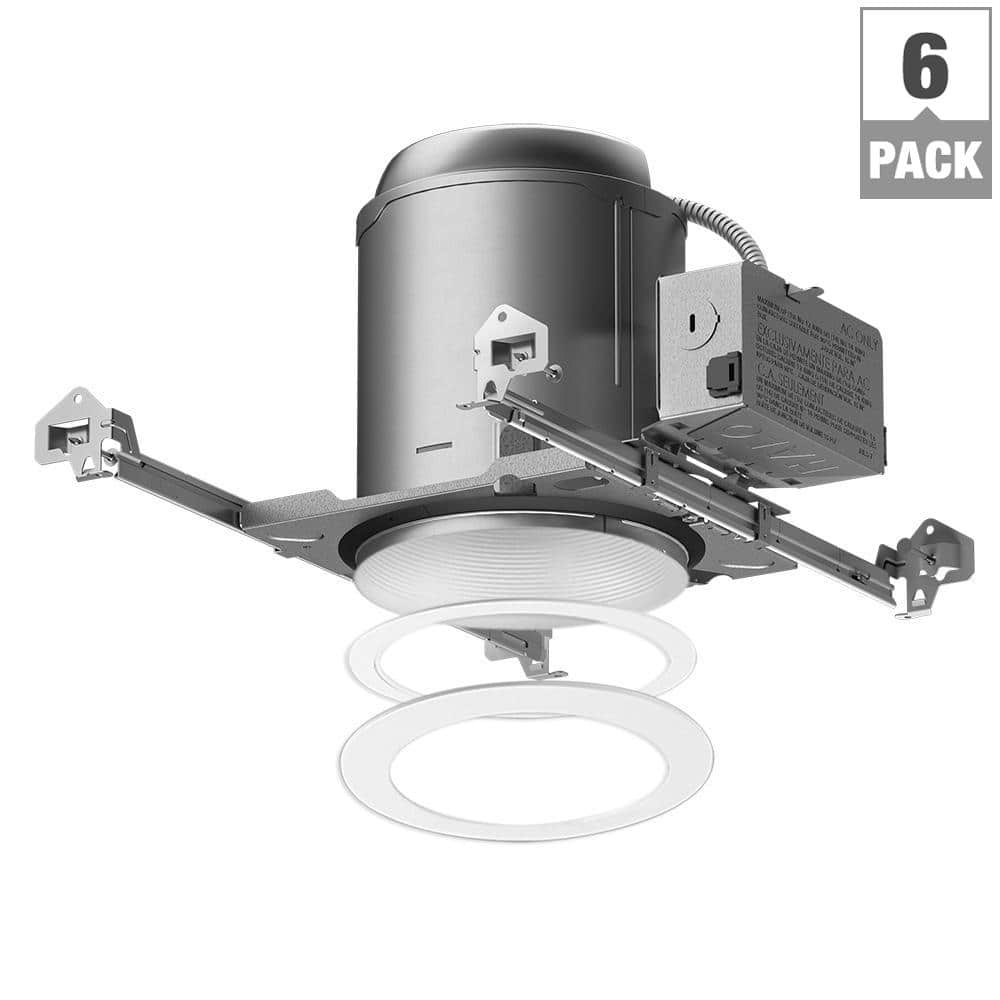 7.25'' Silver and White Airtight Recessed Lighting Kit