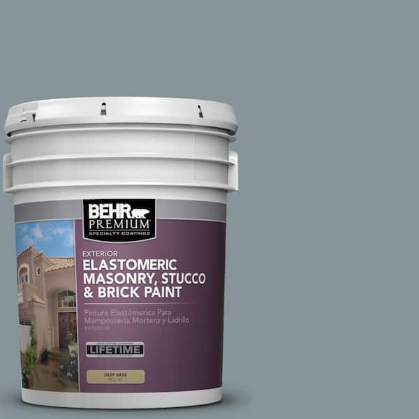 BEHR PREMIUM 5 gal. #MS-68 Cape Storm Elastomeric Masonry, Stucco and Brick Exterior Paint