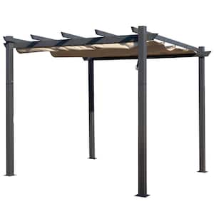 LAUREL CANYON 10 ft. x 10 ft. Steel Outdoor Pergola with 2 Adjustable ...