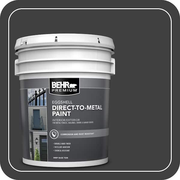 5 gal. #1350 Ultra-Pure Black Eggshell Direct to Metal Interior/Exterior Paint