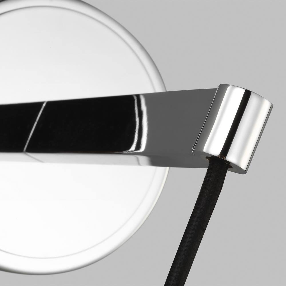 Norman Midnight Black and Chrome 1-Light Outdoor Wall Sconce