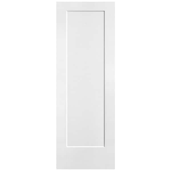 Masonite 28 in. x 80 in. 1-Panel Lincoln Park Single Bore Hollow Core Ultra-Pure White Molded Composite Interior Door Slab