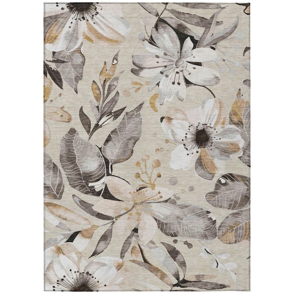 Addison Rugs Chantille Machine Washable Indoor/Outdoor Abstract ACN2260 Beige 3 ft. x 5 ft. Area Rug