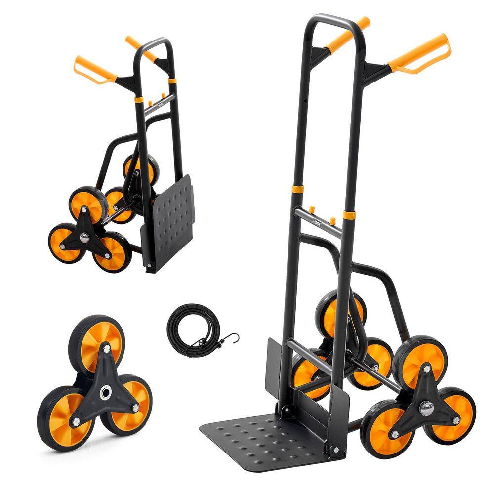 Stair Climbing Cart, 440 lbs. Stair-Climbing Capacity, Heavy-Duty Folding Trolley Cart with Telescoping Handle, 6 Wheels price history on PriceWatchPro