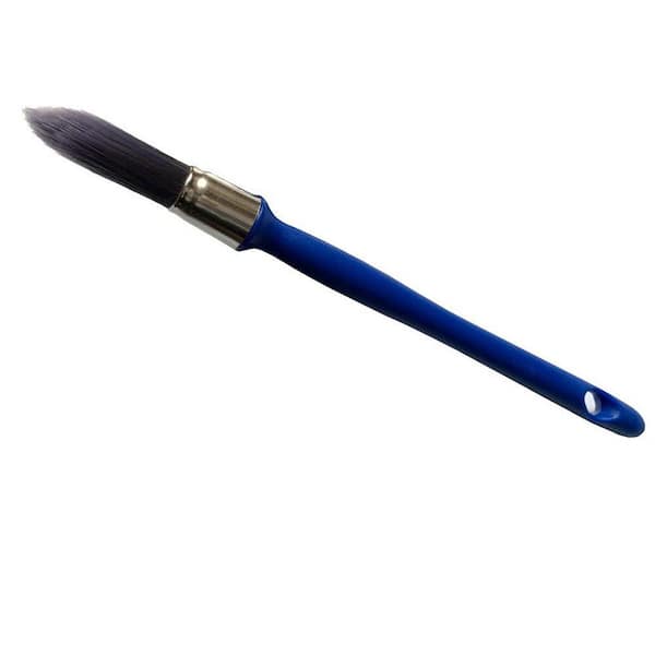 Dracelo 1 in. Flat, 1 in. Pointed, 1 in. Round Paint Brush Set (3-pack) in Blue Handle