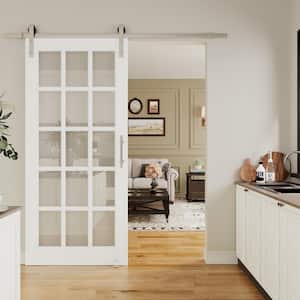 ARK DESIGN 36 in. x 96 in. 10-Lite Clear Glass White Primed MDF No ...