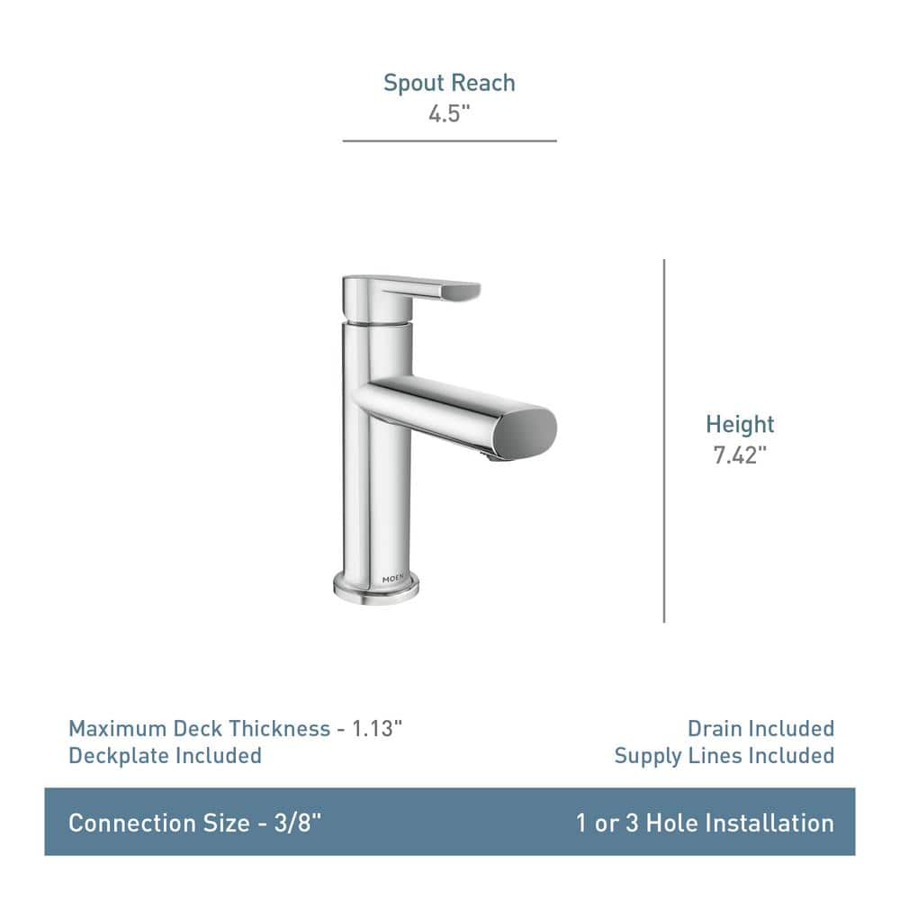 Matte Black Modern Single Handle Bathroom Faucet