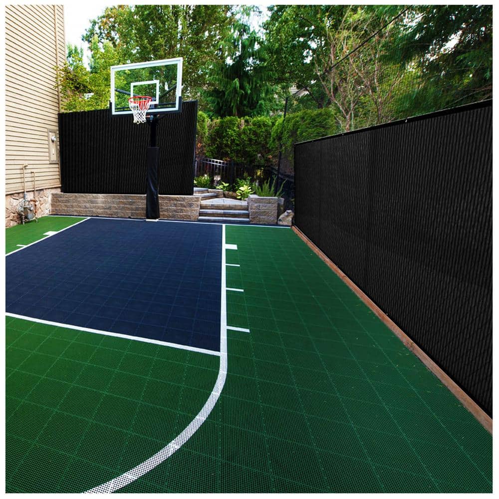 Black Polyethylene Privacy Fence Screen Netting 6' x 15'