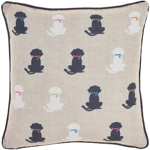 Pet Beds & Houses Black Animal 16 in. x 16 in. Throw Pillow