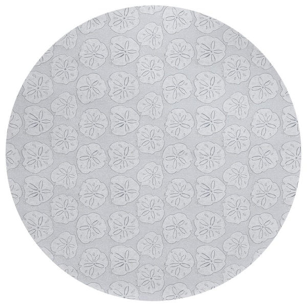 Addison Rugs Surfside Gray 8 ft. x 8 ft. Geometric Indoor/Outdoor Area Rug