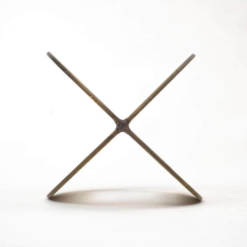 Antiqued Gold Geometric Metal Decorative Object