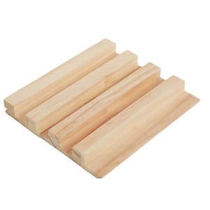 106 in. x 6 in. x 0.7 in. Solid Wood Wall Cladding Siding Board in Unpolished Natural Color (Set of 4-Piece)