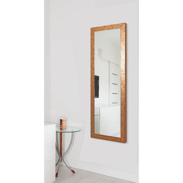 Unbranded Oversized Bronze Wood Modern Glam Mirror (62 in. H X 24 in. W)