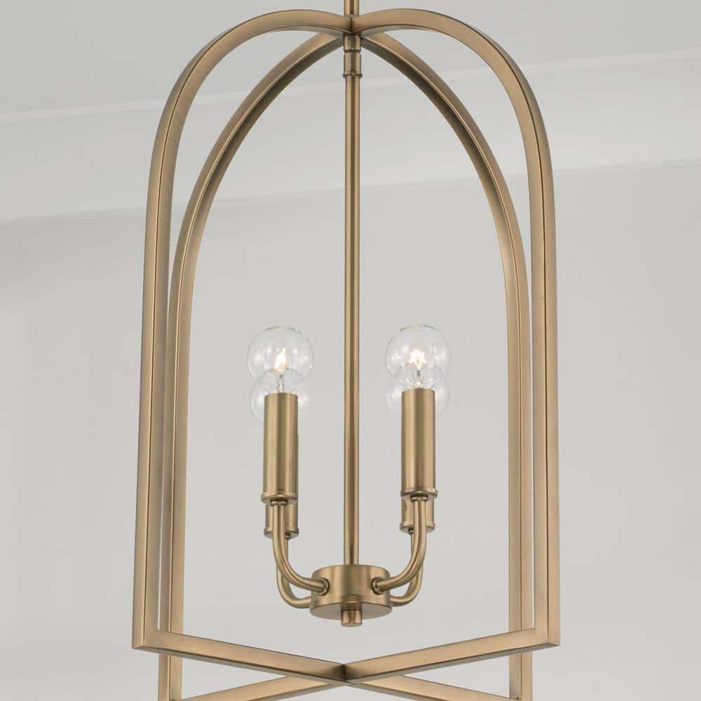 Lawson Contemporary Aged Brass 4-Light Foyer Pendant