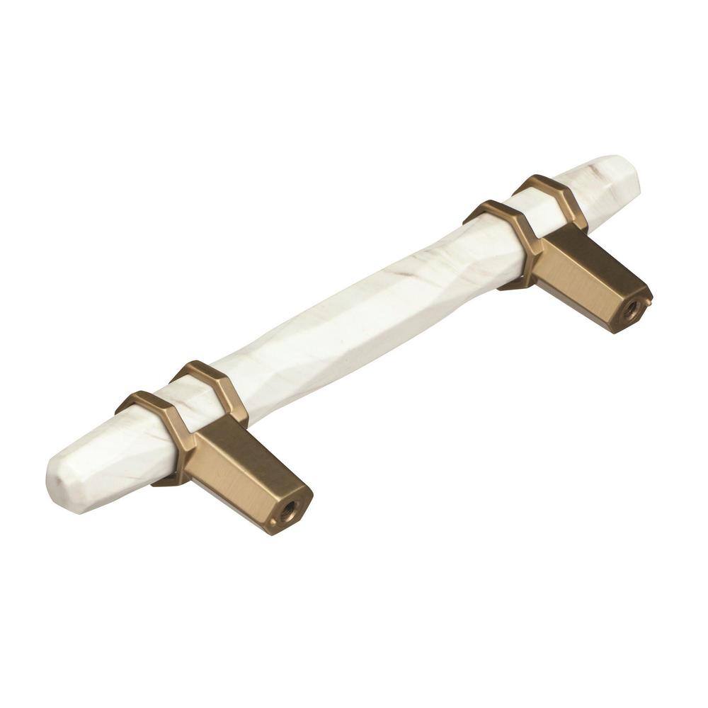 Marble White and Golden Champagne Modern Bar Pull