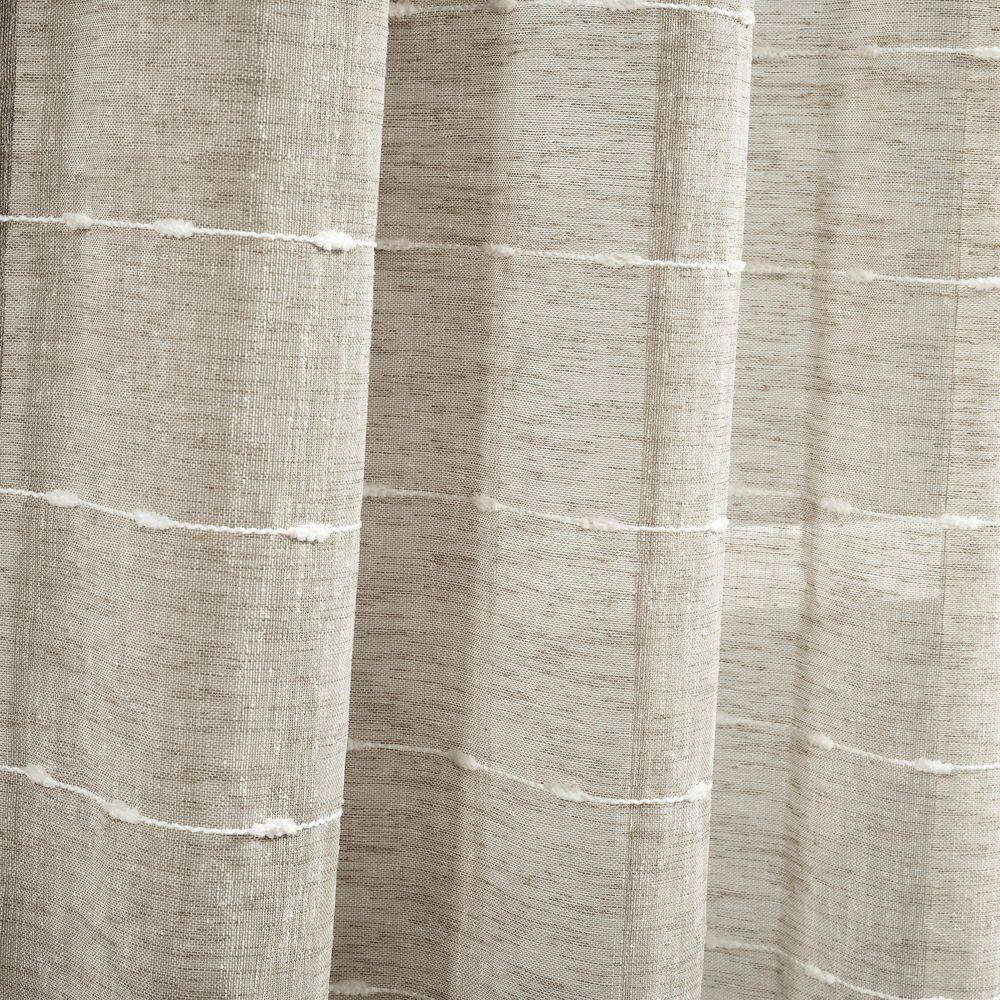Neutral Sheer Polyester Grommet Window Panels, 38"W x 95"L